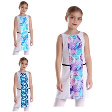 Girls Tennis Dress Golf Badminton Training Sundress Sleeveless Sports Activewear