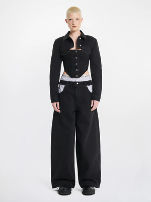 NWT Dion Lee Boxer Denim Pants Black Size 27