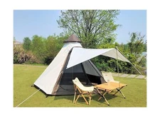 12'x 10' x8'Large Space Tower Bell Tipi Tent for Family 3-4 Person Camping Te...