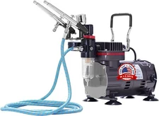 compresor aerografo kit set aerografos con compresor profesional y 3 Airbrushes