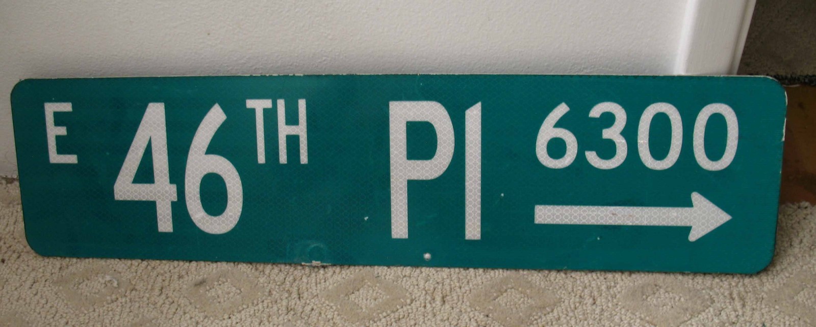 41 - 46th PLACE Real Road Street Sign, Measures 24