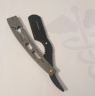 Rasiermesser  Rasierklingen Rasierer Rasur Herr Bart Razor Schwarze und Silber
