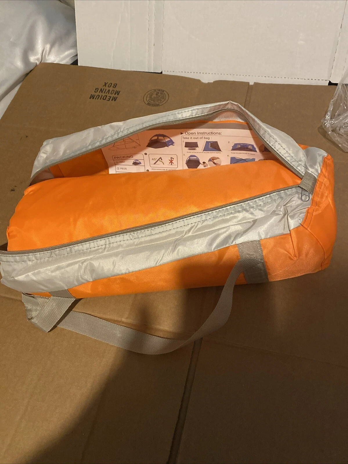 Gorich Beach Tent-UV Sun Shelter Orange Lightweight Sun Shade Canopy 3/4 Person