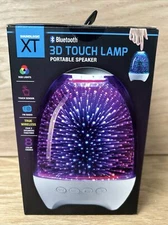 Night Light Bluetooth Speaker, 3D Glass Touch Control Bedside Table Lamp 8-Color