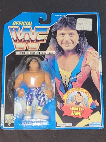 WWF  WWE HASBRO MARTY JANNETTY JAM BLUE USA CARD 1...