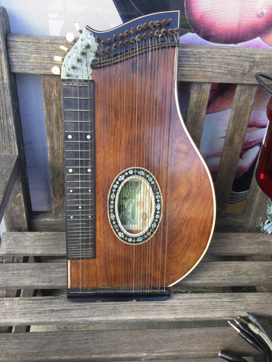 ANTIQUE CONCERT ZITHER WITH GUITAR NECK eBay