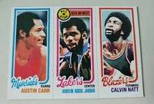 1979-80 WEST ALL STAR NBA CARD AUSTIN CARR! KAREEM ABDUL-JABBAR! CALVIN NATT!