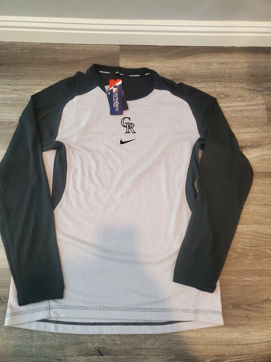 Nike Gray/Black Colorado Rockies Game Authentic Collection Performance Raglan Long Sleeve T-Shirt