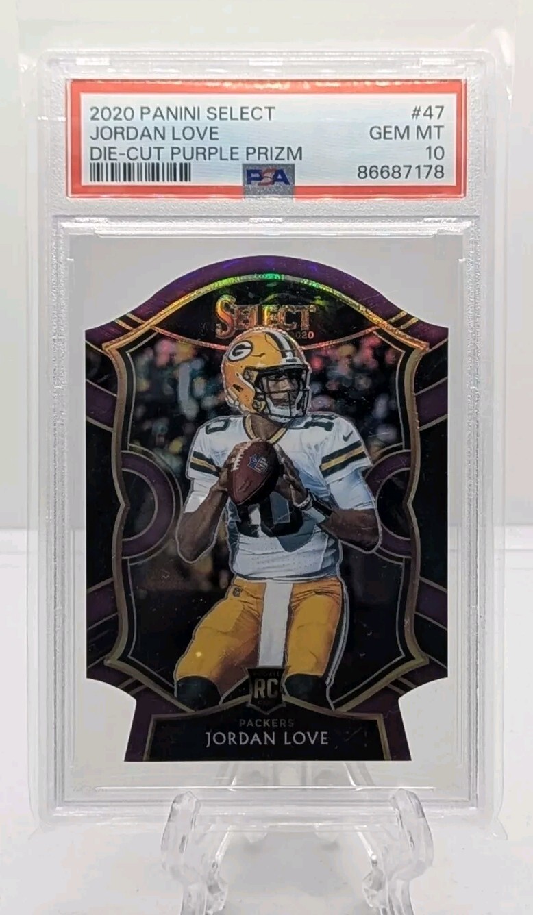 2020 Select Jordan Love RC Concourse Die Cut Purple Prizm PSA 10