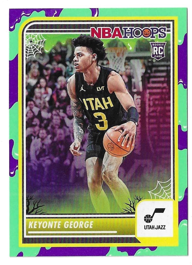2023-24 Panini Haunted Hoops Keyonte George Slime Rookie Card #98 Utah Jazz RC