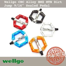 Wellgo CNC Alloy BMX MTB Dirt Jump 9/16" Sealed Bike Pedal - 5 Colors
