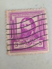 1940 3 cent James Russell Lowell Harvard Poet diplomat Cambridge poem used #SC