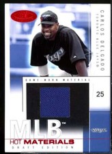 Carlos Delgado Jsy Card 2004 Hot Prospects Draft MLB Red Hot Materials #CD 