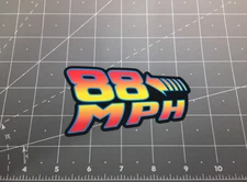 88 MPH Back to the Future decal sticker Marty Mcfly Delorean Doc Brown BTTF 80s