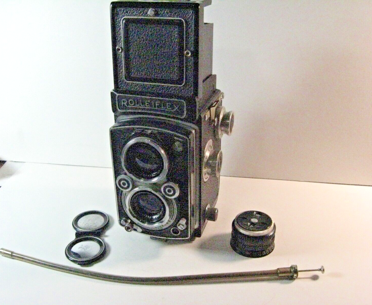 VINTAGE ROLLEIFLEX -SYNCHRO COMPUR CARL ZEISS 75mm TESSAR f VINTAGE ROLLEIFLEX -SYNCHRO COMPUR CARL ZEISS 75mm TESSAR f