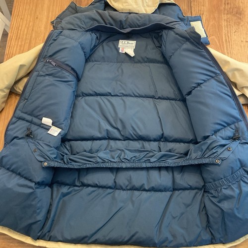 Vintage LL Bean Maine Warden’s Parka Mens Medium Tall Beige Gore-Tex Down Coat - Picture 2 of 14