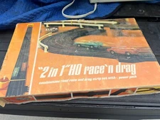 ELDON DODGE RACE N DRAG CORVETTE SLOT CAR SET IN BOX ONE OWNER