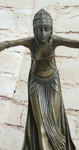 CHIPARUS SPANISH GYPSY DANCER BRONZE SCULPTURE FIGURINE ART DECO NOUVEAU MARBLE - Picture 7 of 7