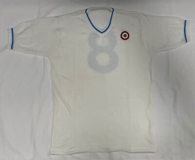 NAPLES Historical White Jersey No. 8 JULIANO 1976/77 Lanetta Vintage Football 1970s