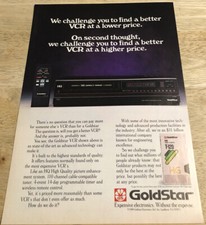 1986 GOLDSTAR VCR / FIRST RESPONSE PREGNANCY TEST - Vintage Print Ads 2-sided