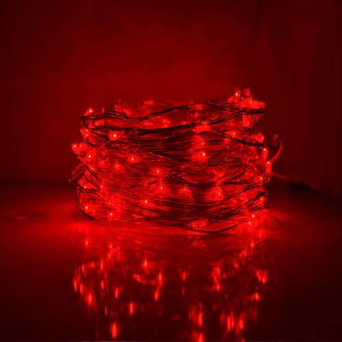 LED Fairy Lights- 33 Foot, 100 Micro LED Lights on Copper Wire With Plug - Picture 6 of 45
