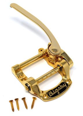 B5 Vibrato Tailpiece, String-Thru, Gold
