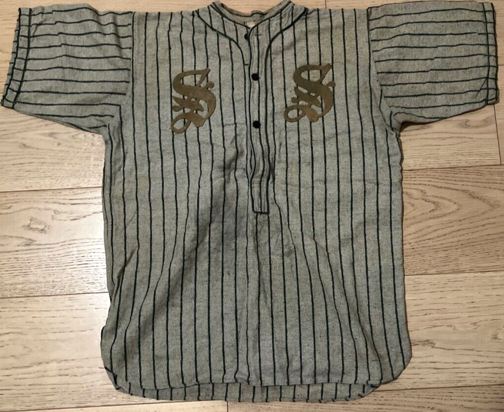 1900's Wool Pinstriped Baseball Game SOX Uniform Jersey & Pants