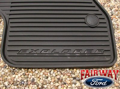 WeatherTech All-Weather Floor Mats For Ford Explorer (2020-2025) - 1st Row Black Rubber Mats, Custom Fit, USA Made