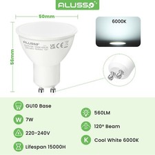 1-100 Pack LED GU10 Light Bulbs 5W 7W Warm Cool White 120° Energy Saving 230V UK