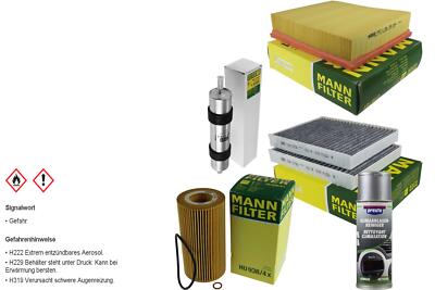 MANN-FILTER Paket Set + Presto Klima-Reiniger für BMW 5er E39 13027330