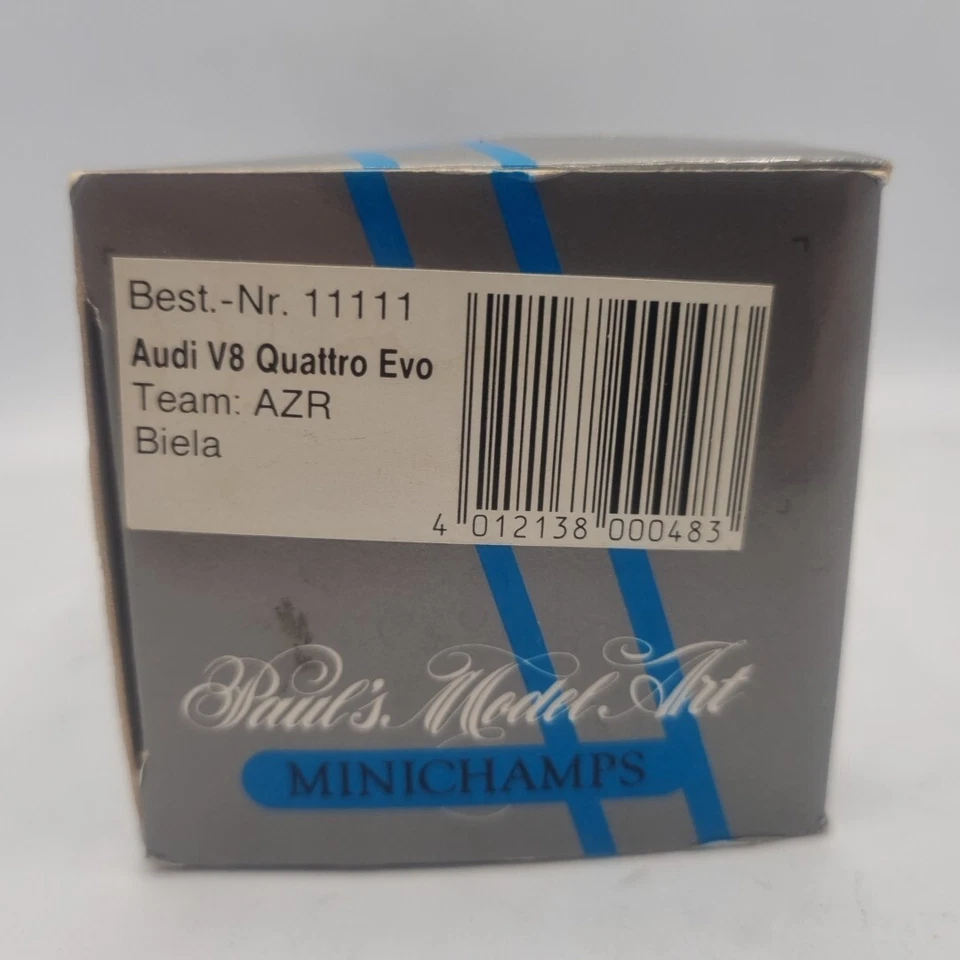 Minichamps 1:43 Audi Quattro V8 #45 DTM 1991 Frank Biela Diecast Rally Car Foto 4 de 4