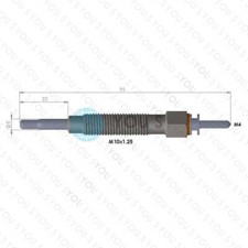 Jeu De 4 Bougies De Préchauffage Pour Mitsubishi Challenger L200 L300 - Référence 0250202092 - Compatible 2.5 TD 4D56 - 12