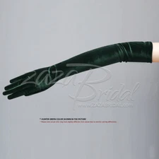 19.5" Long Stretch Velvet Gloves Slip-On 12BL / Various Colors