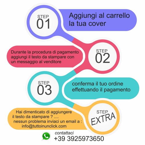 Custodia cover PERSONALIZZATA CON NOME per tutti i modelli plastica RIGIDA GI16 - Foto 2 di 5