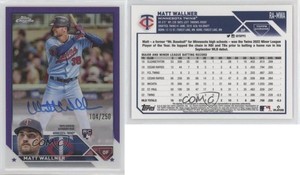 2023 Topps Chrome Rookie Purple Refractor /250 Matt Wallner #RA-MWA Auto RC