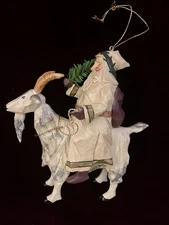 Vaugn & Rawson 1998 HOUSE of HATTEN Santa Riding a Goat ORNAMENT