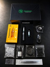 Dragonhawk A1 Pro Wireless Tattoo Machine Kit Complete LCD Display Extras