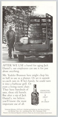 Jack Daniel's Whiskey Lynchburg Barrels Truck Humor 1977 Vintage Print Ad