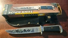 Classic Original Bowie Knife Stainless With Box 6" Fixed Blade