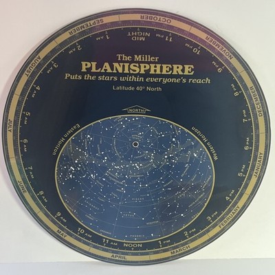 The Miller Planisphere Tool Star Gazing Tool For Latitude 40 Degrees North