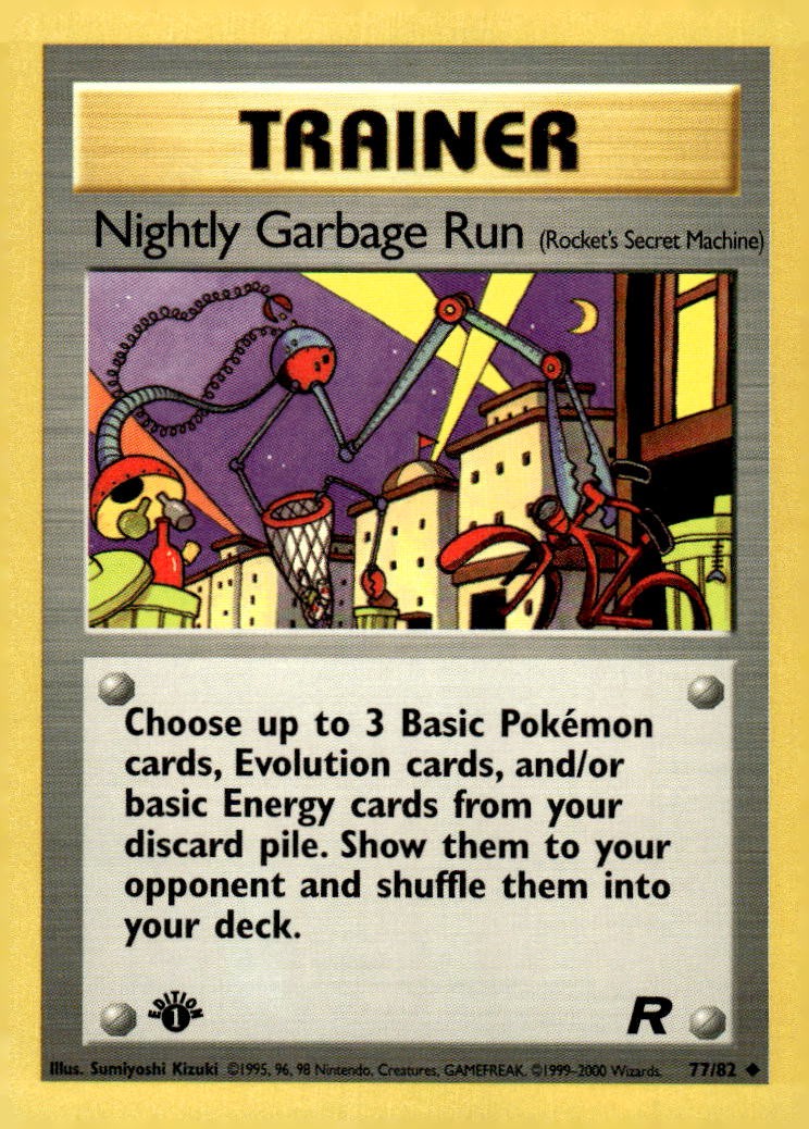 Pokemon TCG Team Rocket 1st Edition #77/82 Nightly Garbage Run