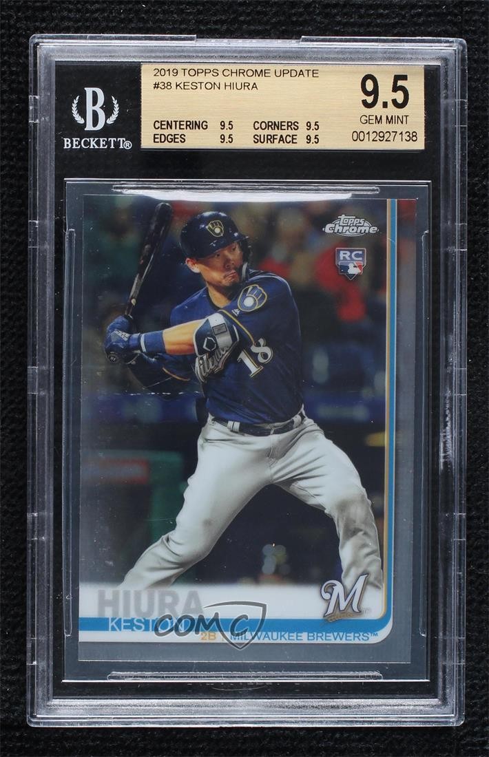2019 Topps Chrome Update Target Keston Hiura #38 BGS 9.5 GEM MINT Rookie RC