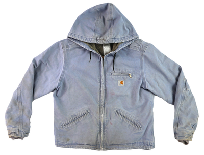 CARHARTT WJ141 Women's Large Blue Sandstone Duck Sherpa Lined