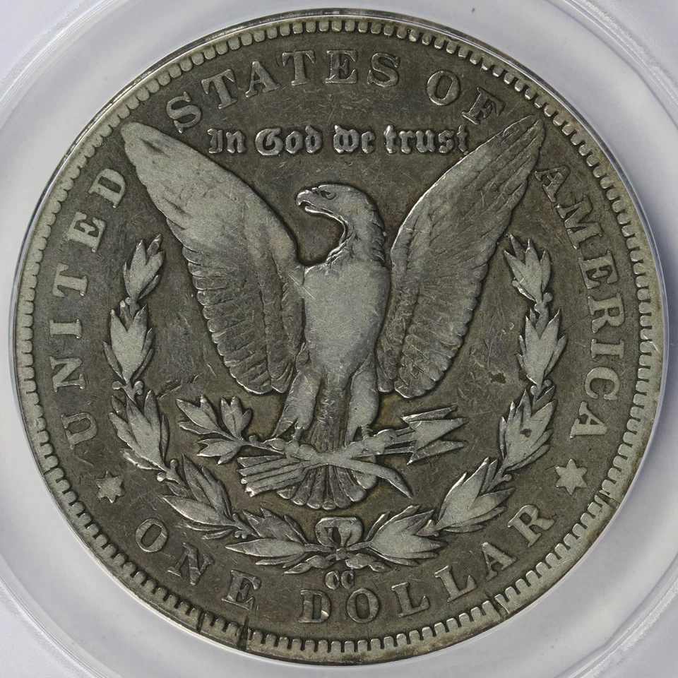 1891-CC Morgan Silver Dollar $1 ANACS F12 Details Rim Cuts - Image 4 of 4