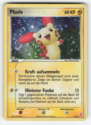 Plusle 6/12 EX Trainer Kit 2 Plusle Pokemon Holo MP Deutsch