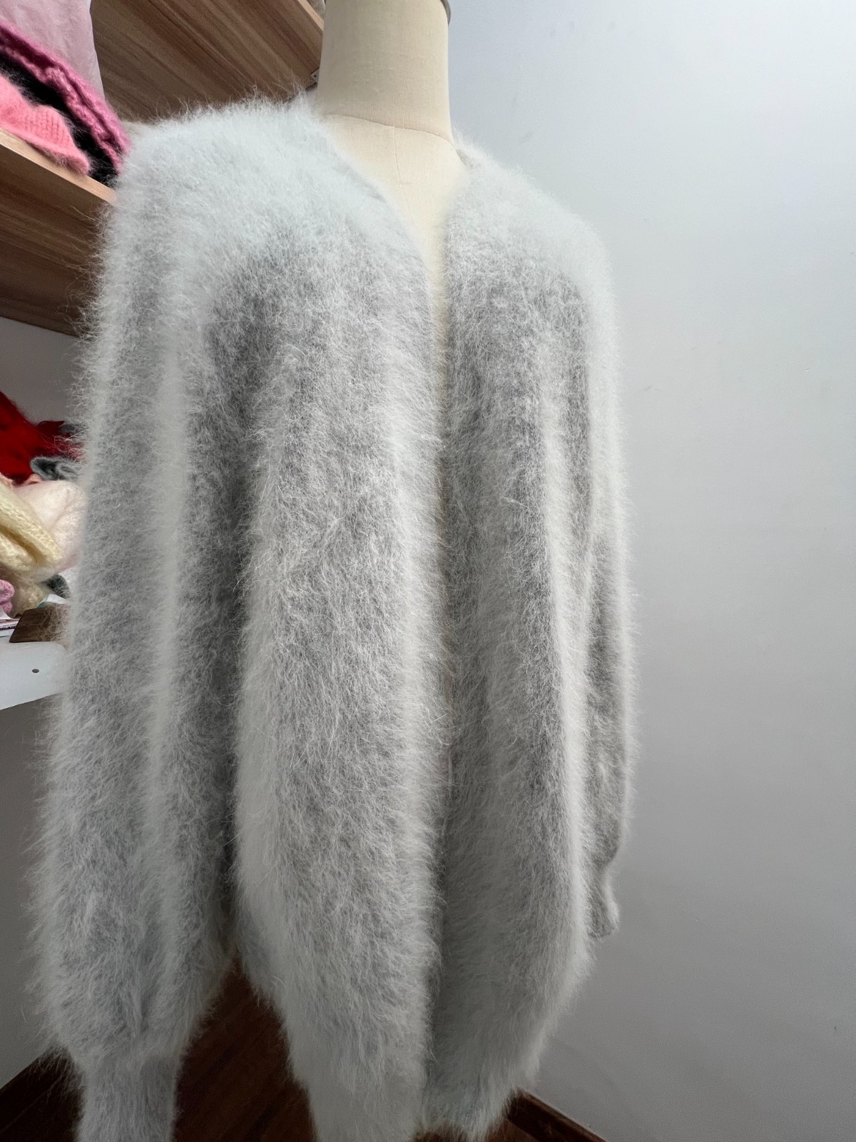 Angora Blended Sweater Fluffy Fuzzy Cardigan Super Soft Knit