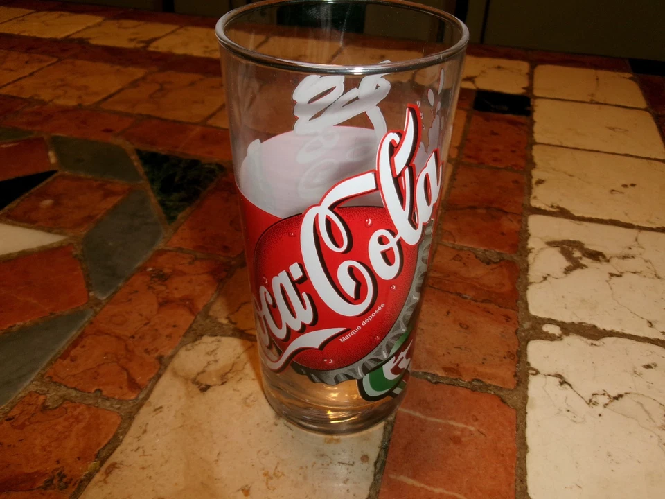 Grand Verre Coca-Cola – 1999 – Collector Vintage – Logo Bouteille capsule - Photo 3/4