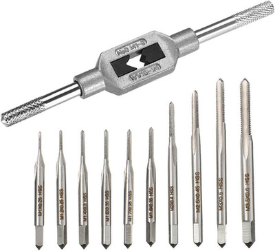 10Pcs Micro Taps Bit Small Hand Screw Thread Taps M1-M3.5 HSS Mini Metric Plug T