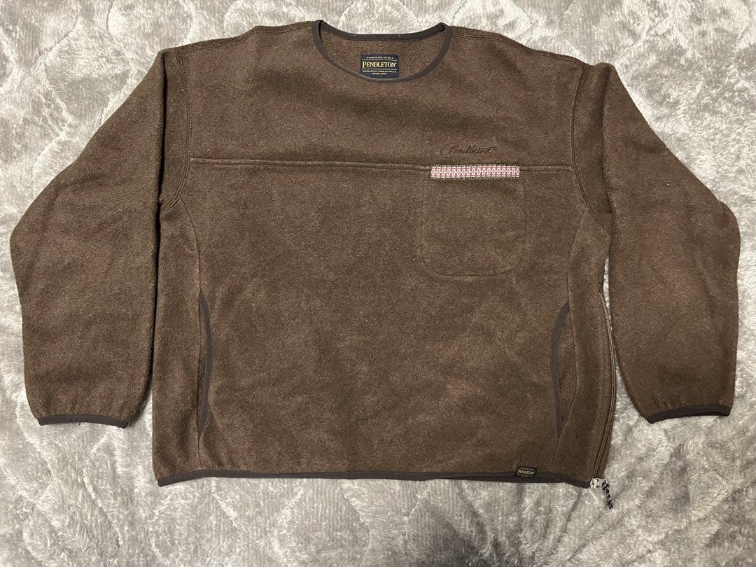 PENDLETON Fleece Crew Neck Pullover S Short丈 Patt… - image 2