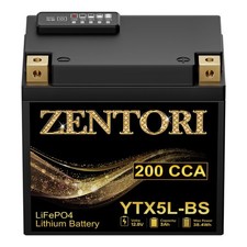 Lithium Motorcycle Battery 3Ah 200CCA for 50cc  250cc Bikes and ATVs